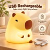 Cartoon Capybara LED Night Light with Yellow Glow for Bedside