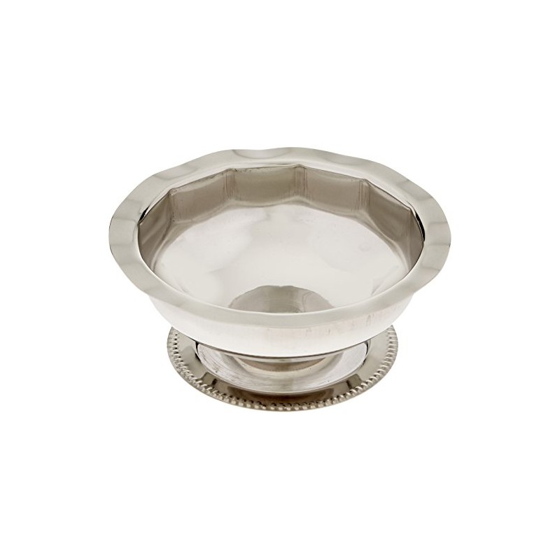 Winco SD-5 Paneled Sherbet Dish, 5-Ounce, Stainless Steel, Medium