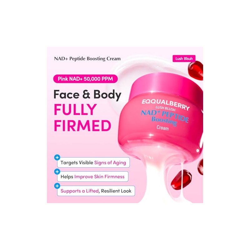 EQQUALBERRY Crema Facial NAD+ Péptidos Firmeza Elasticidad 50 ml