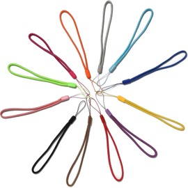 AMUU 12 Pack Wrist Lanyards Short Colorfull Hand Wrist Lightweight Lanyard Strap String for USB Keys Keychain Assorted Colors