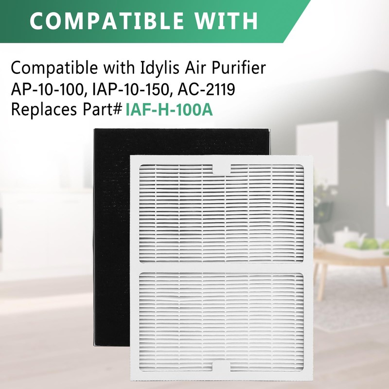 Gekufa Replacement Filter A Compatible with Idylis Air Purifiers IAP-10-100