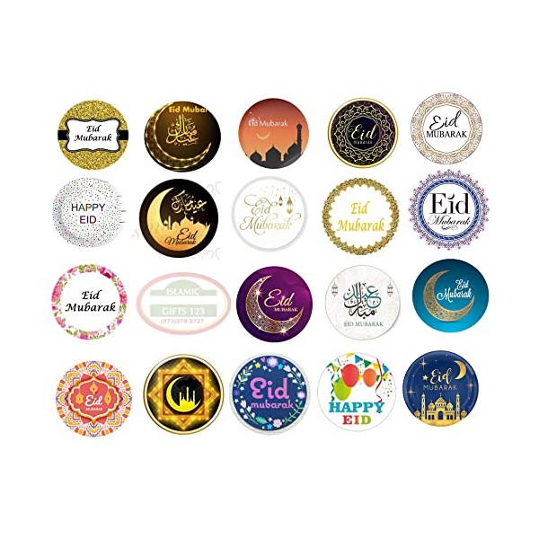 Eid Mubarak Stickers[ 200 ] Eid Decoration Happy Eid Mubarak