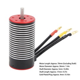 SUNGOOYUE 3670 RC Brushless Motor,Aluminum Alloy Brushless Motor for 1/8 1/10 RC Car Truck Upgrade Parts Accessories (1900KV)