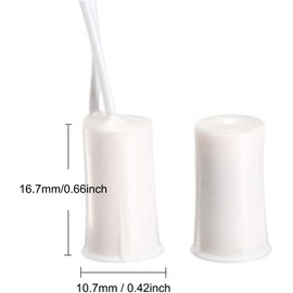 RC-33 NC Recessed Wired Security Window Door Contact Sensor Alarm Magnetic Reed Switch, for Home Security and Burglar Alarm Systems, Sets of 5, White
