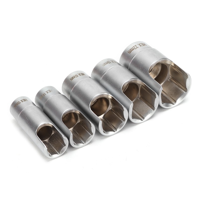 3/8inD Elbow Connector Socket Set Fitting Kit Chrome Alum Car