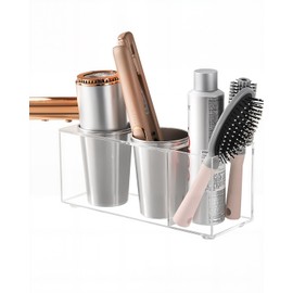 chochoyah Hair Tool Organizer, Hair Dryer Organizer Wall Mount, Hair Tool Holder Acrylic, Hair Tool Organizer Countertop for Bathroom Hot Tools Holder for Flat Iron Curling, Hair Brush Accessories
