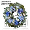WANNA-CUL 24 Inch Spring Hydrangea Wreaths for Front Door,Valentines Day