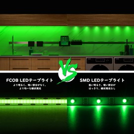 BTF-LIGHTING FCOB COB LED Tape Light USB Light High Density Flexible LED Tape Light 1M 320LEDs/m Green Light 8mm Width Strip Light DC5V USB 6W/m Dimmable Transformable Cuttable Bedroom Kitchen Home