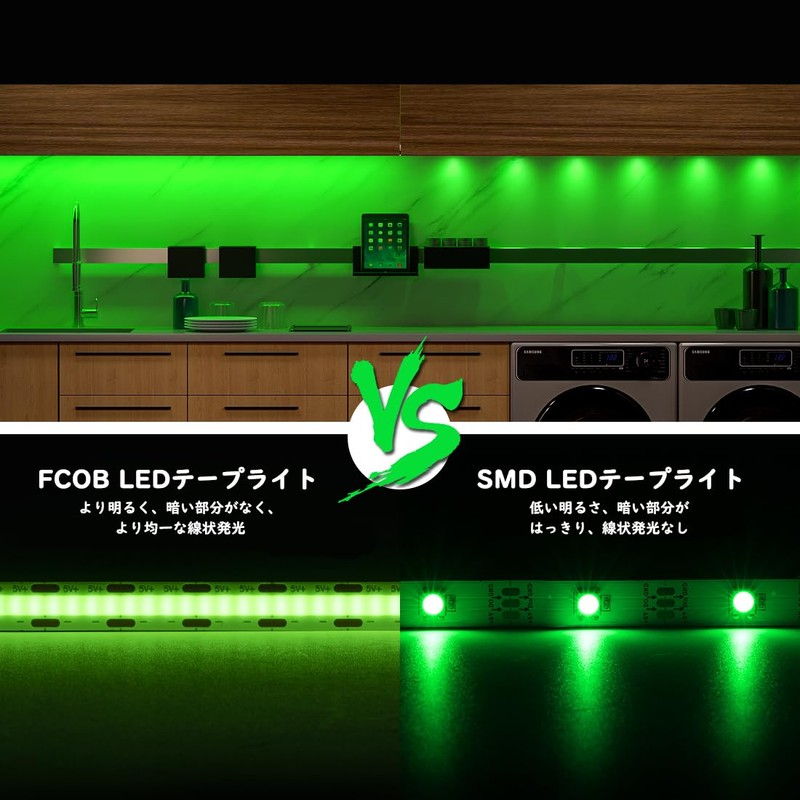 BTF-LIGHTING FCOB COB LED Tape Light USB Light High Density