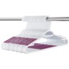 30 Pack Bendable Plastic Hangers Light-Weight Non-Slip Clothes/Suit Hangers (Purple)