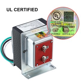 Maxdot Doorbell Transformer 24v 40VA Compatible with Ring Wired Video Doorbell, UL Listed Safe Wired 24 Volt Doorbell Kit, Easy to Install Door Bell Transformer for Home(1 Pcs)