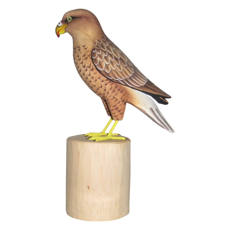 Brave Wings Hand Carved Wooden Eagle ~ While Tailed Eagle