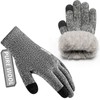 Rahhint Thermal Winter Gloves for Men Women Pure Wool Knit