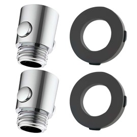 HAPPOW 2 x Shower Head Shut-off Valve Water Stopper Shower G1/2 Hand Shower Flow Limiter for Water Saving and Comfort for Shower Head Hand Shower (Silver)