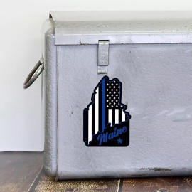 RetroPlanet Maine Supports Police Die Cut Vinyl Sticker