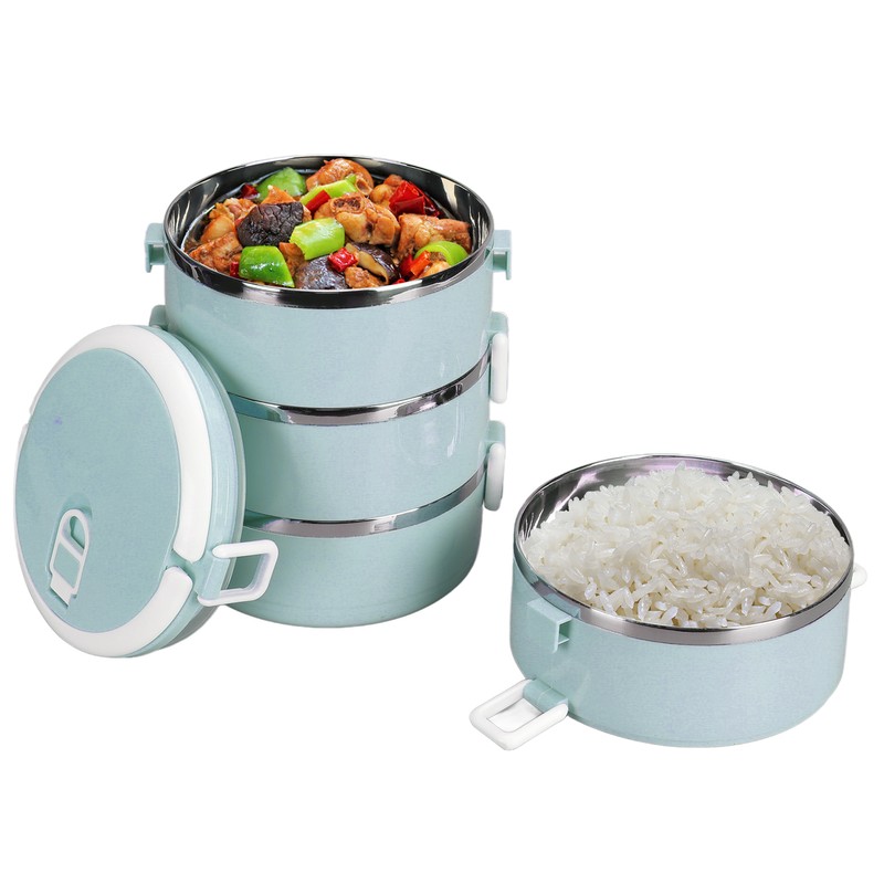Portable 304 Stainless Steel Bento Lunch Box Thermal Cylinder Lunch