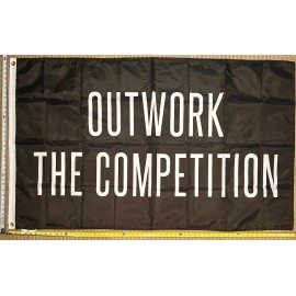 Unbranded Motivational Flag FREE SHIPPING Outwork TC Work Hard Gym Dorm Beer Sign USA 3x5'