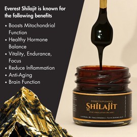 Shilajit Pure Himalayan Organic Shilajit Resin - Shilajit for Men - Gold Grade 500 mg Maximum Potency - 85 Trace Minerals & Fulvic and Humic Acid for Energy Immune Support, 30 Grams