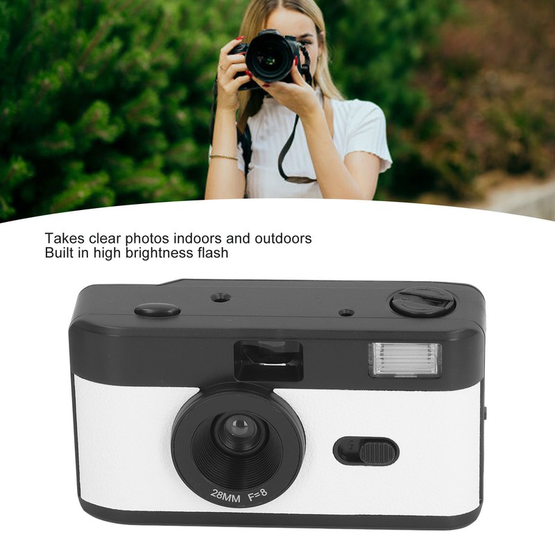 35MM Film Camera Reusable Lightweight Vintage Camera Built in Flash