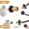 Aekops 100lb Propane Tank Adapter, Universal Fit POL Propane Tank