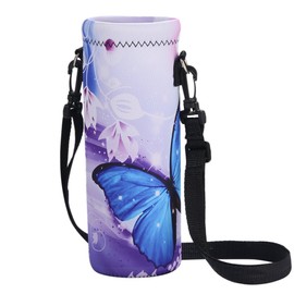 AUPET Water Bottle Sling Bag Carrier Crossbody Sleeve,Insulated Neoprene Bottle Case Holder Pouch Cover 500ML/17oz with Shoulder Strap for Boys Girls Women Men