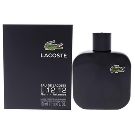 Lacoste Eau de Toilette Spray for Men, Eau De Lacoste L.12.12 Noir, 3.3 Ounce