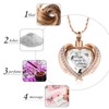 Imrsanl Cremation Jewelry Angel Wing Heart Urn Pendant Necklaces for