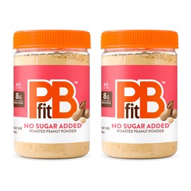 PBfit No Sugar Added, Peanut Butter Powder, Powdered Peanut Spread from Real Roasted Pressed Peanuts,13 Ounce (Pack of 2)