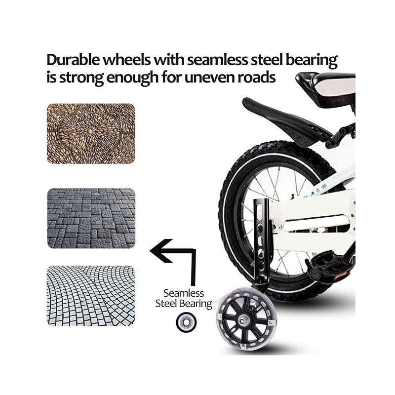 VeloGo Training Wheels for Kids Bike - Compatible with 12/14/16/18/20