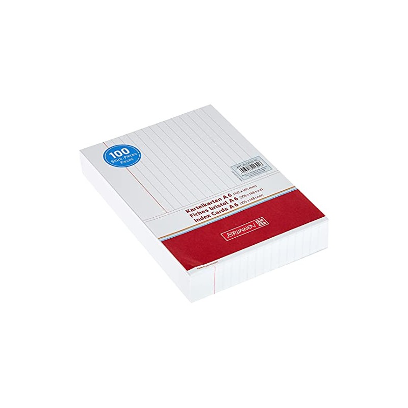 Brunnen Index Card, White A6