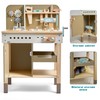 Kids Tool Set,Wooden Tools Bench with Apron Toddler Toy Workbench