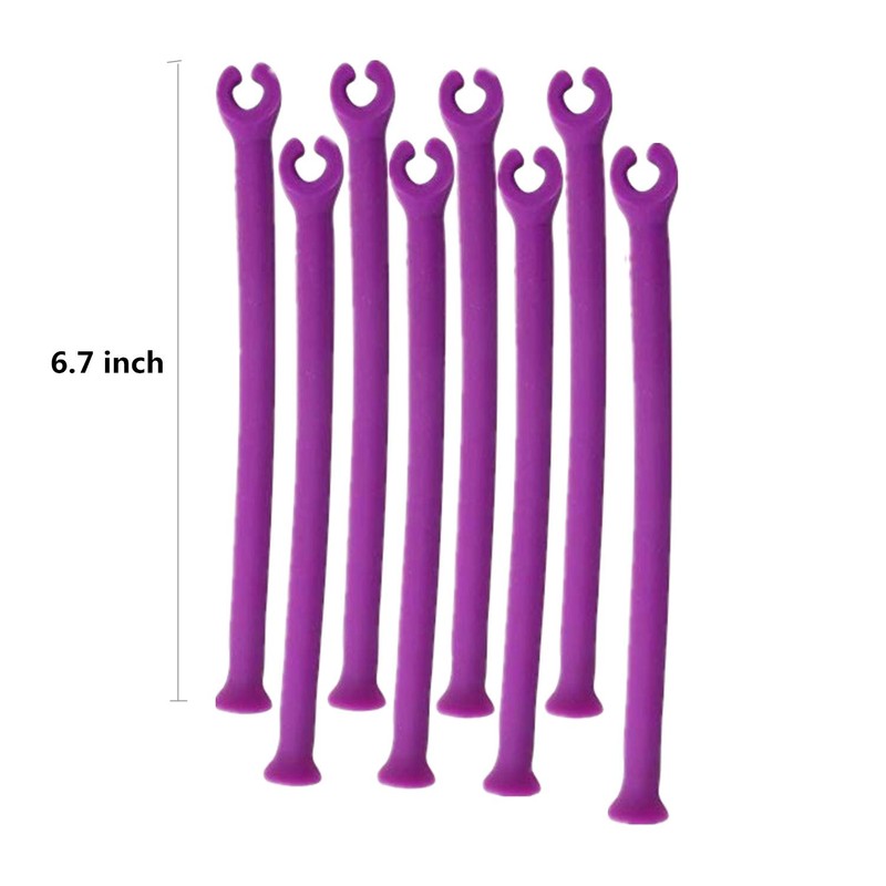 8 Pack Silicone Stemware Saver Flexible Stemware Holder Dishwasher Wine