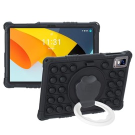 Transwon Kids Case for BYYBUO SmartPad A10_L Tablet 10.1 Inch/BYYBUO A10/ T10/ T10 Pro Tablet, Protective Cover with Handle/Stand/Stylus Holder - Black