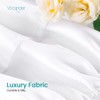 Vocander Double Bed Valance Sheet White, Bed Skirt Pleated Wrap