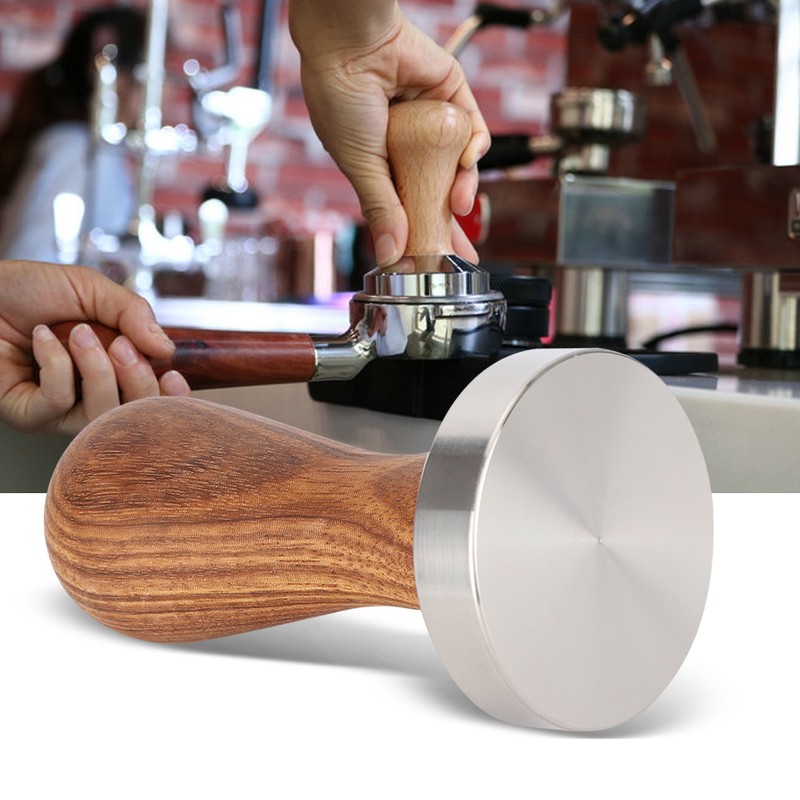 51mm Stainless Steel Wood Handle Coffee Tamper Coffee Powder Pressing