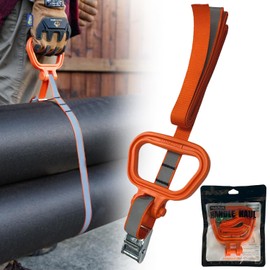 MULTUS Orange Reflective Cambuckle + Handle Moving Cargo Car Truck Tie Down Strap for Hunting Trailer Camping Canoe Kayak Lawn Equipment Gear – 9 Foot Polyester Strap