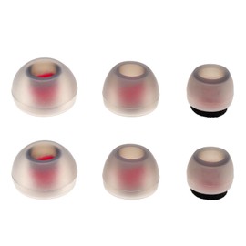 Create idea 6Pcs Silicone Earbuds Ear Tips Silicone Earplugs Earphones Silicone Tips Compatible with Plantronics Voyager 5200/5220 /5210 Series Bluetooth Headset Headphone, Transparent Black