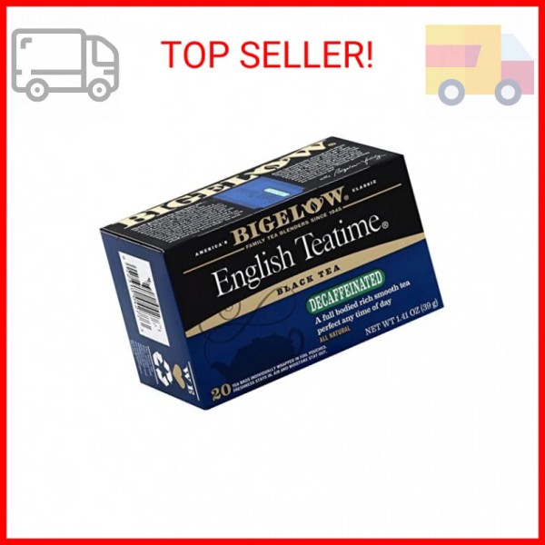 Bigelow Tea Decaffeinated English Teatime Black Tea, Decaf Tea, 20