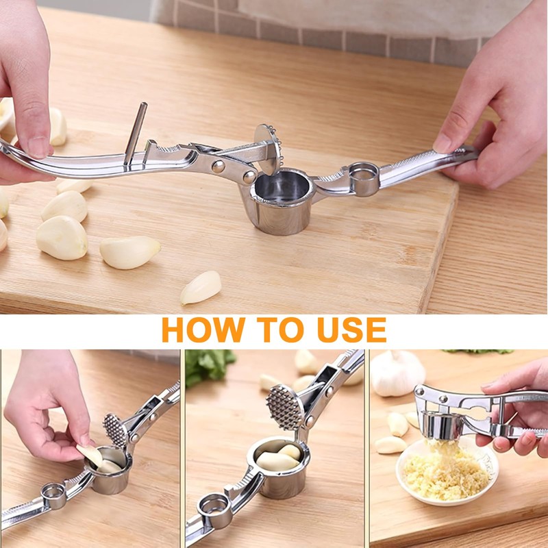 Gaodeding 5-in-1 Multifunctional Garlic Press – Heavy Duty Kitchen Tool
