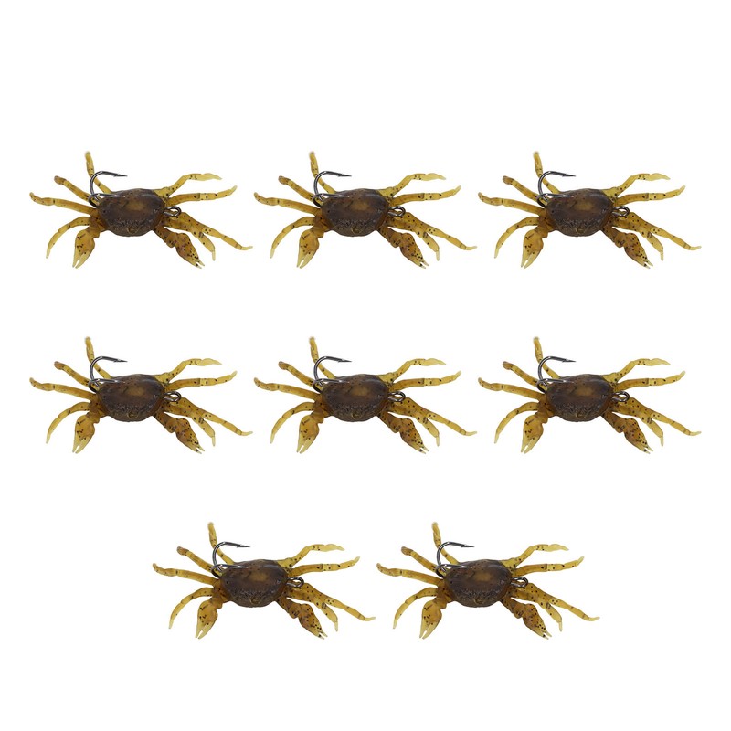 8Pcs Artificial Crab Bait 13cm 33.5g Simulation Crab Soft Lure