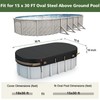 QH.HOME 15x27 Ft Oval Pool Cover for Steel Wall Oval