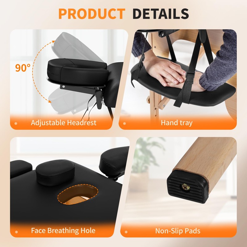 BestMassage Massage Bed Portable Massage Table 24 inch Wide Lash