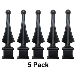 5/8" Black Spire Finial Topper Fence Topper for Wrought Iron Picket Fence (5)