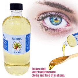 Castor Oil (16oz) USDA Organic Cold-Pressed, 100% Pure, Hexane-Free Castor Oil - Moisturizing & Healing, For Dry Skin, Hair Growth - For Skin, Hair Care, Eyelashes