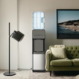 Euhomy Hot & Cold Water Dispenser, Top Loading Water Dispenser for 3 or 5 Gallon Bottles, Top Loading Hot & Cold Water Dispensor with Child Safety Lock, for Office, Home