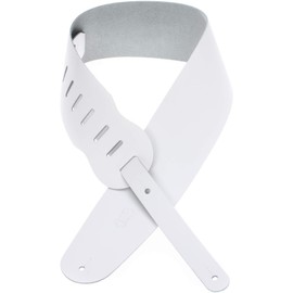 3 1/2" Chrome-tan Leather Bass Strap. Adjustable From 36" To 52". White Color