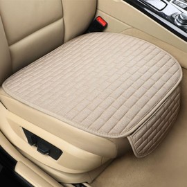 XINGSILUC Car Seat Covers Front Seats,2 Pack Seat Covers for Cars Truck SUV,Front Seat Covers with Storage Pocket,Bottom Auto Seat Cushion Pad Mat for Most Vehicles-Beige,Front 2 Pcs