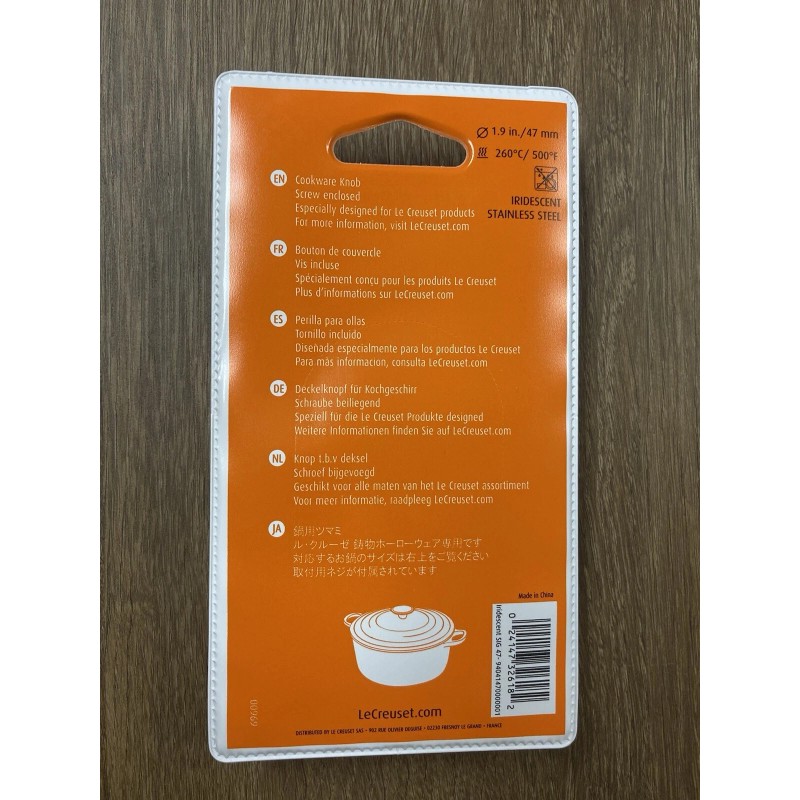 Le Creuset MEDIUM Iridescent LE CREUSET Replacement Knob Stainless Steel