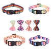 COSYHOMELONDON patterned Dog Collar with Bowtie, Durable Adjustable and Comfortable