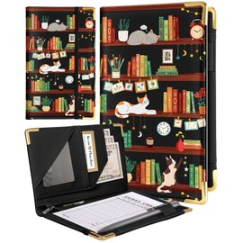 Slohif Slohif Server Book for Waitress Cute Serving Books with Zipper Pocket Accessories Leather Server Check Book Restaurant Waiter Server Booklet Organizer Ticket Book Holder Book Shelf